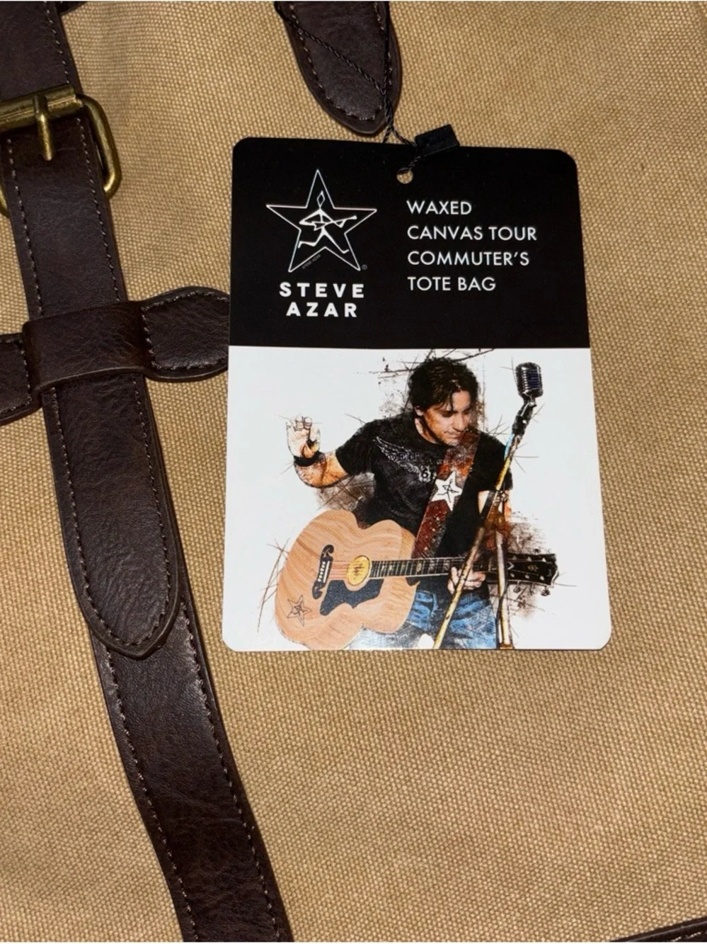 Steve Azar Waxed Canvas Large Tote Bag